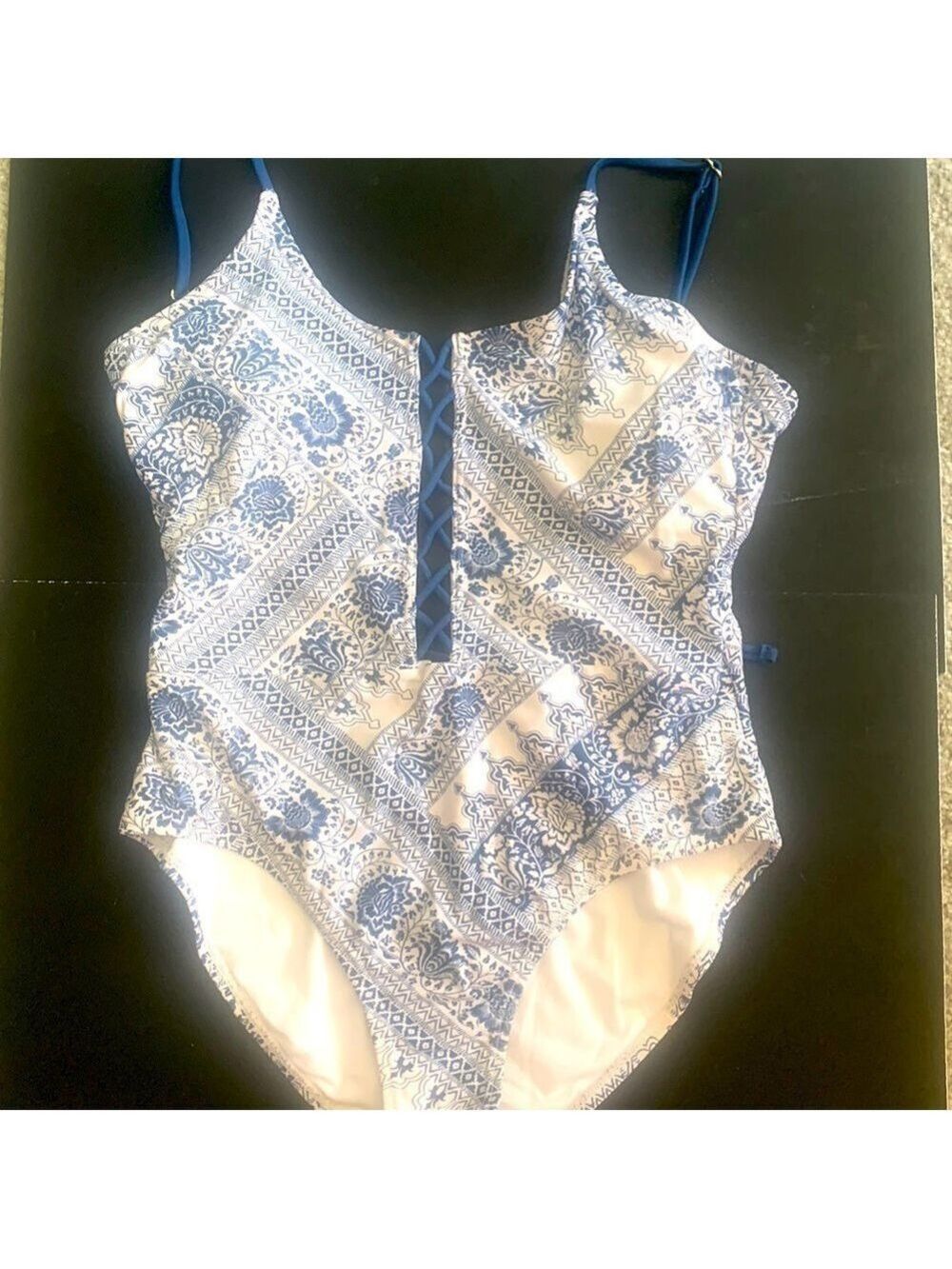 96DEGREES Paisley Swimsuit Large